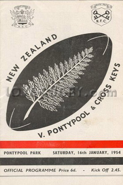 Pontypool & Cross Keys New Zealand 1954 memorabilia
